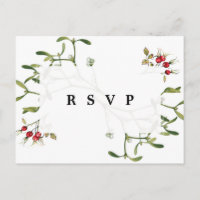Weihnachten Winterurlaub Hochzeit rsvp Postkarte