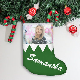 Weihnachten Winterurlaub Personalisiertes Foto Kleiner Weihnachtsstrumpf
