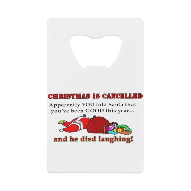 Weihnachten wird abgesagt geldbeutel flaschenöffner (Vorderseite)