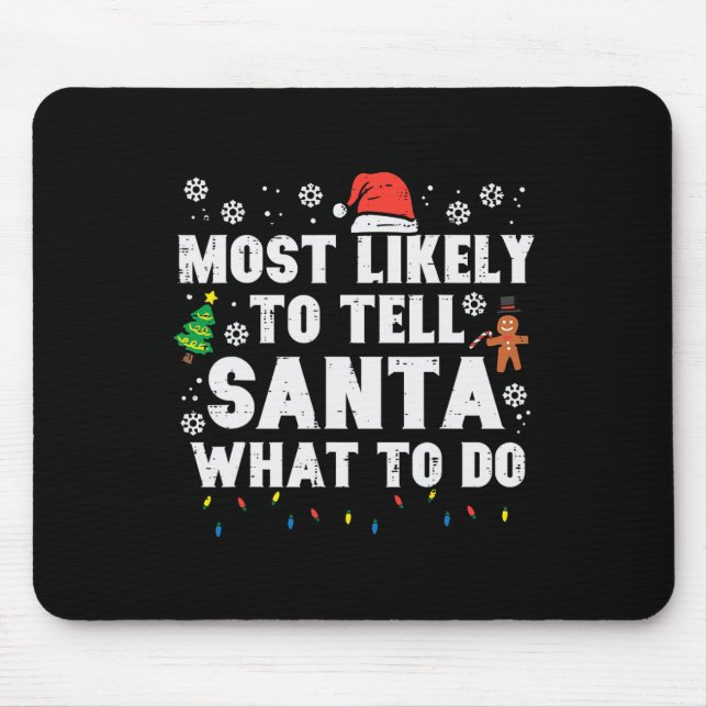 Weihnachten wird dem Weihnachtsmann wahrscheinlich Mousepad (Vorne)
