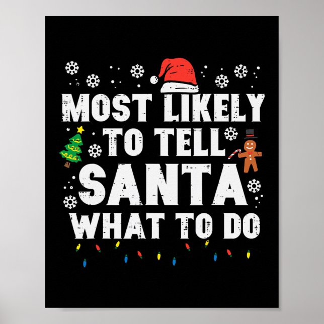 Weihnachten wird dem Weihnachtsmann wahrscheinlich Poster (Vorne)