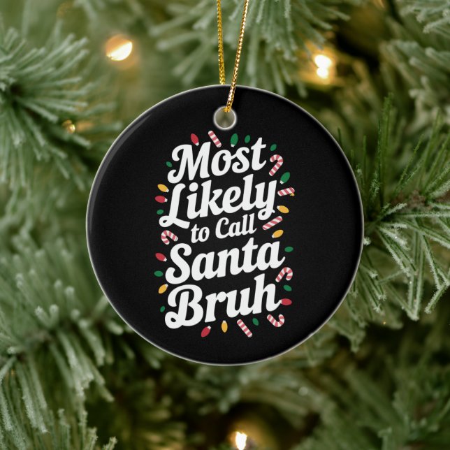 Weihnachten wird die Familie Santa Bruh Xmas nenne Keramik Ornament (Baum)