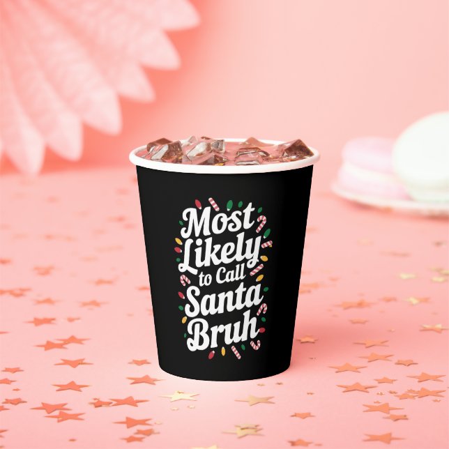 Weihnachten wird die Familie Santa Bruh Xmas nenne Pappbecher (Insitu)