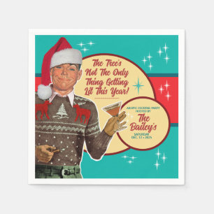 Weihnachten wird dieses Jahr angeheitert Cocktail Serviette
