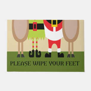 Weihnachten wischen bitte Ihre Fuß-Tür-Matte ab Fußmatte