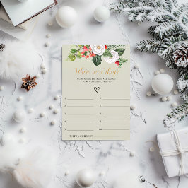 Weihnachten wo waren sie Brautparty Game Card Einladung