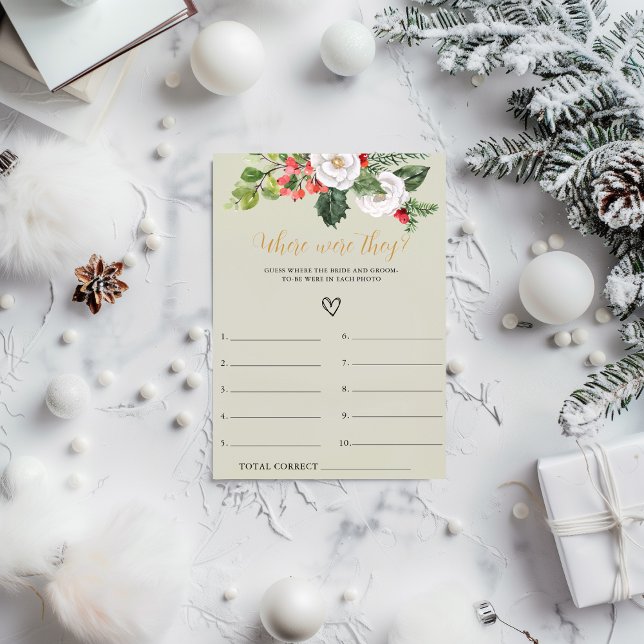 Weihnachten wo waren sie Brautparty Game Card Einladung (Von Creator hochgeladen)