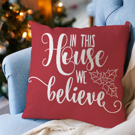 Weihnachten Wohngestaltung in diesem Haus glauben Kissen