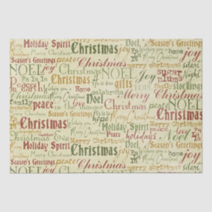 Weihnachten Word Kunstzettel Seidenpapier