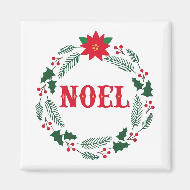 Weihnachten Wreath Magnet (Vorne)