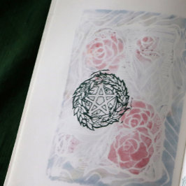 Weihnachten Wreath Pentagramm Pagan Pentagram Holi Gummistempel