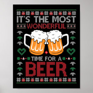 Weihnachten Wundervolle Zeit Für Ein Bier Hässlich Poster