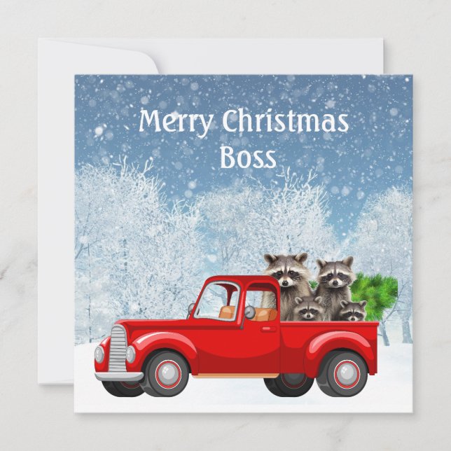 Weihnachten wünscht Boss Gesamtlast der Raccoons (Vorderseite)