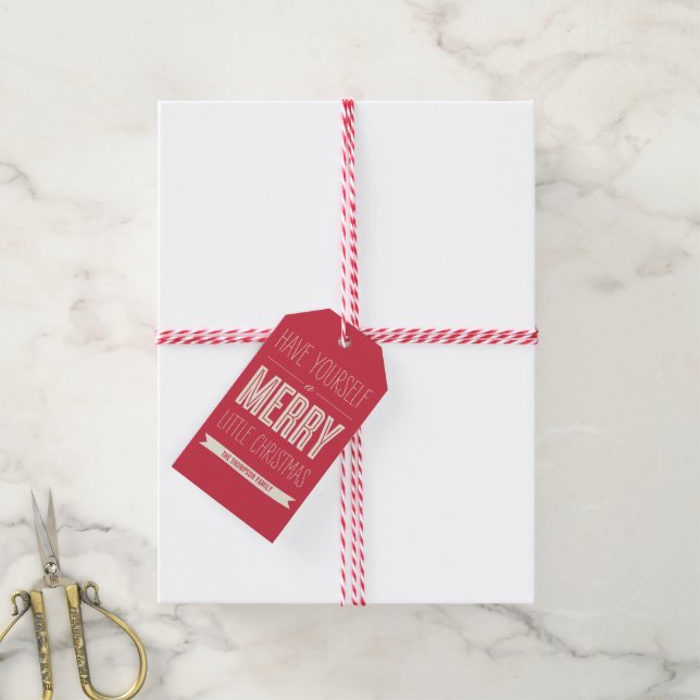 Weihnachten wünscht Custom Holiday Geschenktasten Geschenkanhänger (Mit Garn)