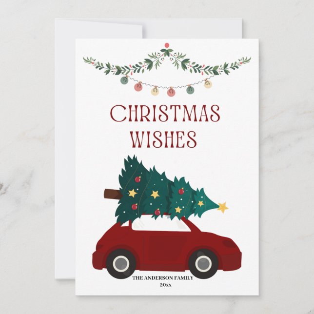 Weihnachten wünscht frohe Weihnachts-Grußkarte (Vorderseite)