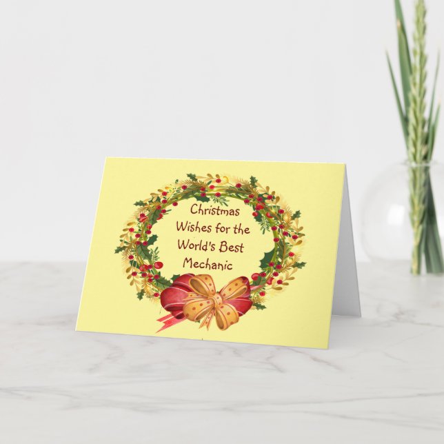 Weihnachten wünscht Holly Berry Wreath für Mechani (Vorderseite)