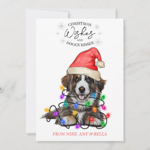 Weihnachten wünscht Hund Welpen Kisses Niedlichen