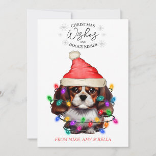 Weihnachten wünscht Hund Welpen Kisses Niedlichen
