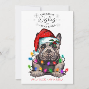 Weihnachten wünscht Hund Welpen Kisses Niedlichen