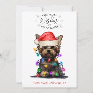 Weihnachten wünscht Hund Welpen Kisses Niedlichen
