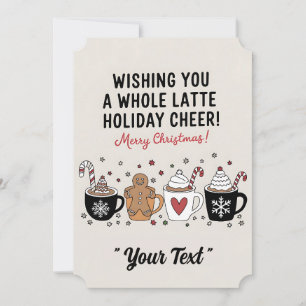 Weihnachten wünscht Ihnen eine ganze Latte Kaffee Einladung