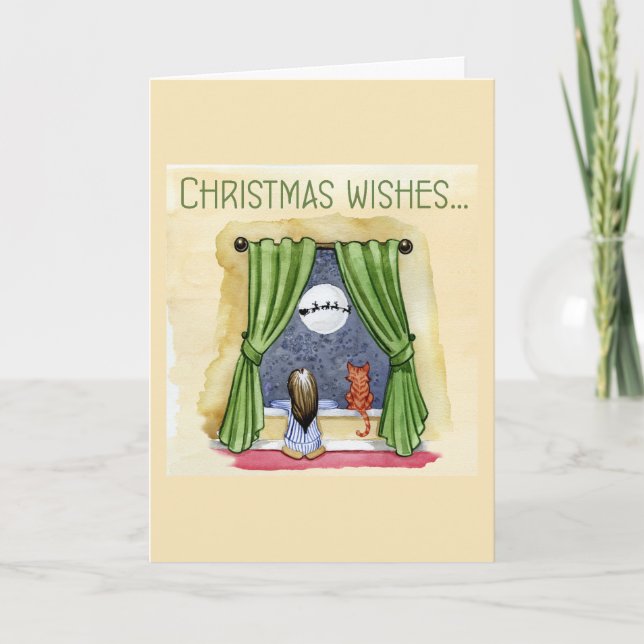 Weihnachten wünscht Kind & Kinder Weihnachten Weih Karte (Vorderseite)