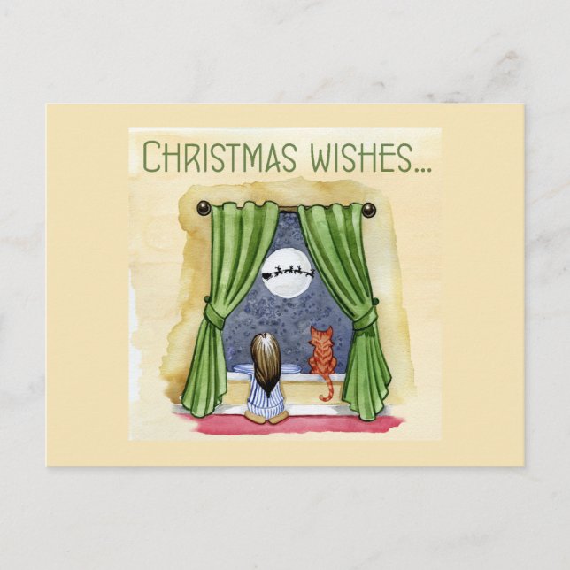 Weihnachten wünscht Kind & Kinder Weihnachten Weih Postkarte (Vorderseite)