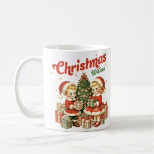 Weihnachten wünscht Kindern Geschenke Kaffeetasse