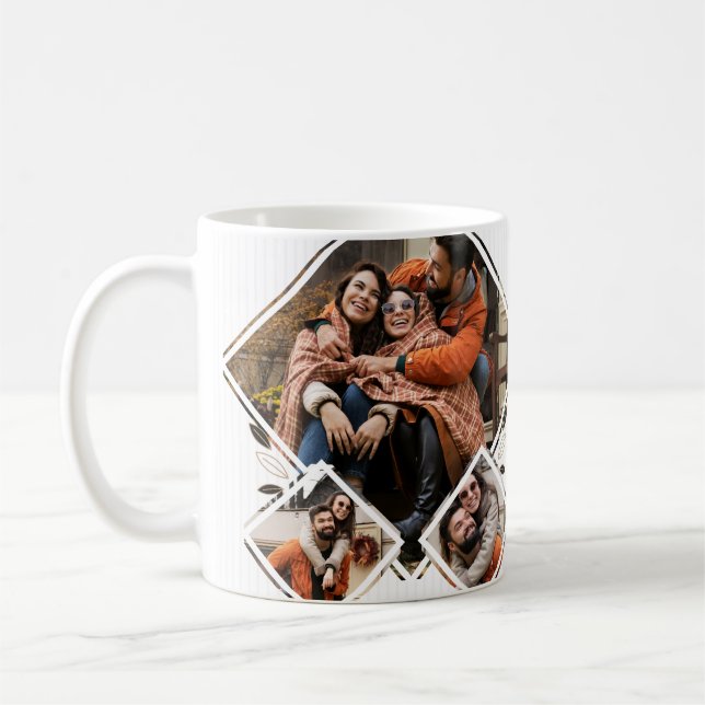 Weihnachten wünscht Minimalistisch drei Fotos Kaffeetasse (Links)