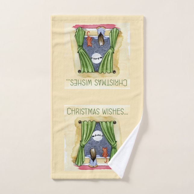 Weihnachten wünscht Niedliches Kind & Kitchen Weih Badhandtuch Set (Handtuch)