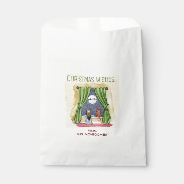 Weihnachten wünscht Niedliches Kind & Kitchen Weih Geschenktütchen (Vorderseite)