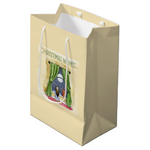 Weihnachten wünscht Niedliches Kind & Kitchen Weih Mittlere Geschenktüte