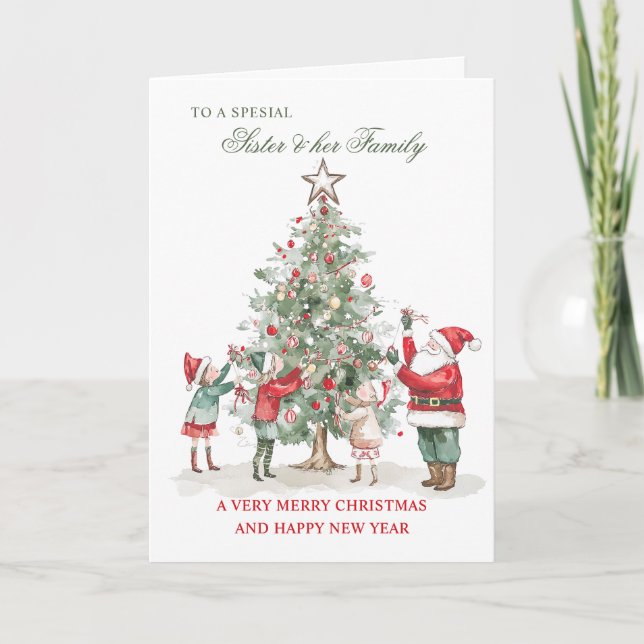 Weihnachten wünscht Sister & ihrer Familie (Vorderseite)
