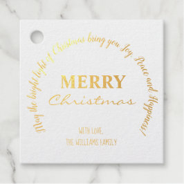Weihnachten wünscht Typografie Handwriting Elegant Geschenkanhänger