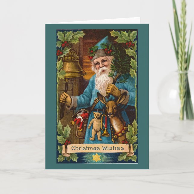 Weihnachten wünscht Vintagen Urlaub (Vorderseite)