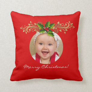 Weihnachten Xmas Foto-Vorlage Baby Familie Kissen