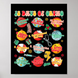 Weihnachten Xmas Orthopädische Pflegekraft Ortho S Poster