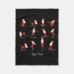 Weihnachten Yoga Pose Santa Namaste Namasleigh Fleecedecke