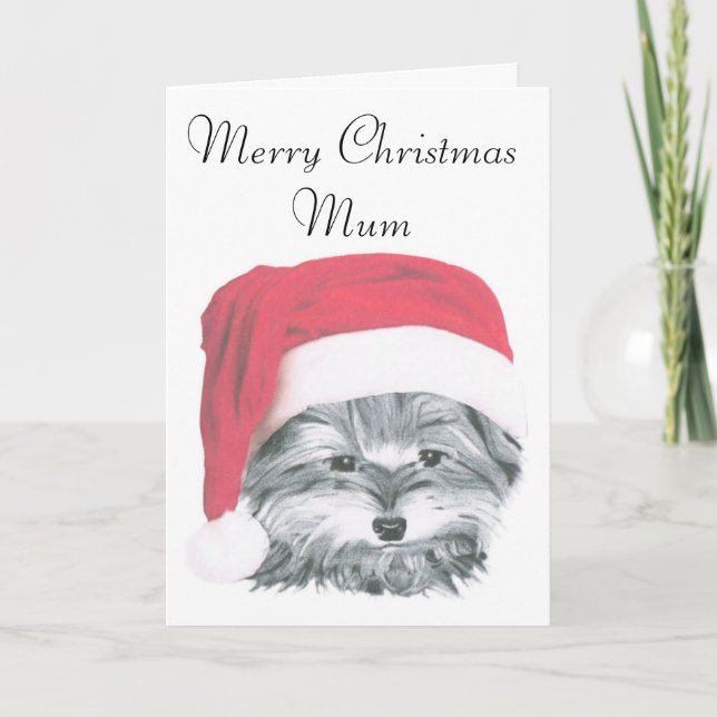 Weihnachten Yorkie Dog, Frohe Weihnachts-Mummerkar (Vorderseite)