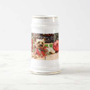 Weihnachten - Yorkie - Kinsey Bierglas