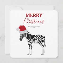 Weihnachten Zebra Funny Animal mit Weihnachtsmannm