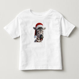 Weihnachten Zebra Funny Animal Wear Weihnachtsmann Kleinkind T-shirt