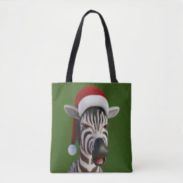 Weihnachten Zebra Funny Animal Wear Weihnachtsmann Tasche