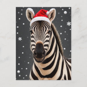 Weihnachten Zebra Postkarte