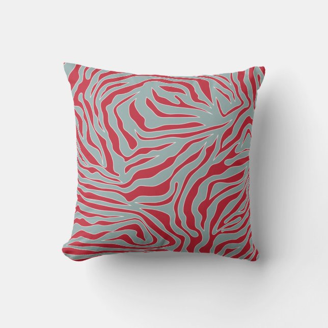 Weihnachten Zebra Print Wild Animal Print Muster Kissen (Vorderseite)