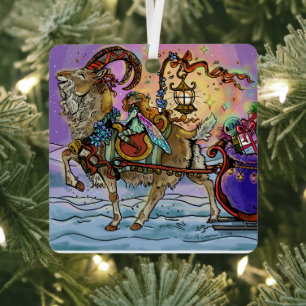 Weihnachten-Ziegenverzierung Ornament Aus Metall