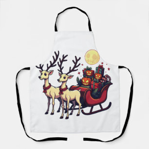 Weihnachten zu Halloween Reindeer Pumpkin-Geschenk Schürze