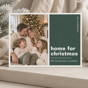 Weihnachten zu Hause - Familienfoto-Karte im Waldg