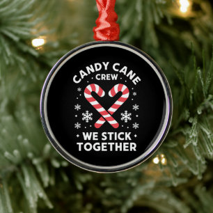 Weihnachten Zuckerrohr Herz Wir Kleben Zusammen  Ornament Aus Metall