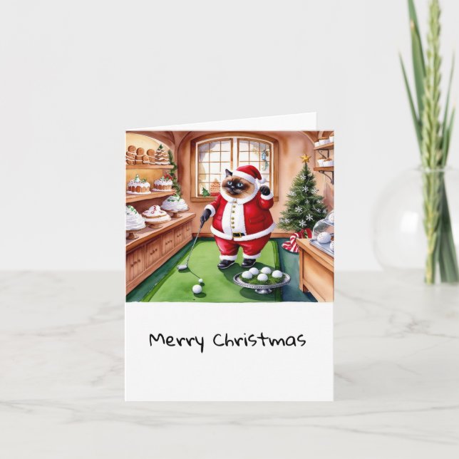 Weihnachten zum Thema Golf für Cat Lover Golfer (Vorderseite)